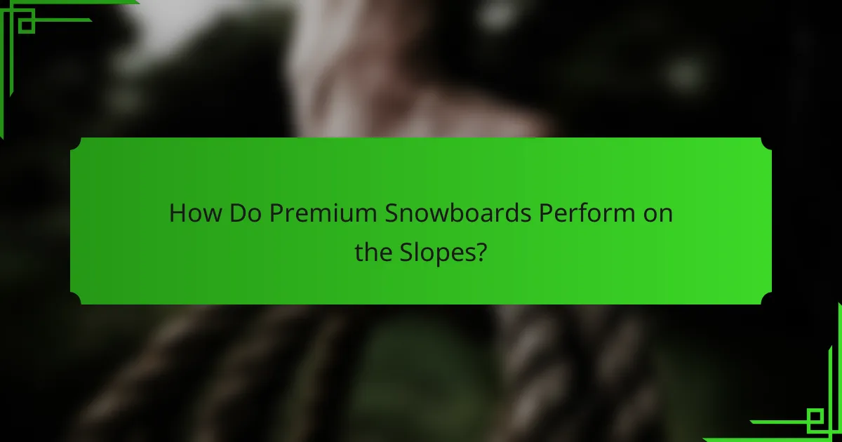 How Do Premium Snowboards Perform on the Slopes?