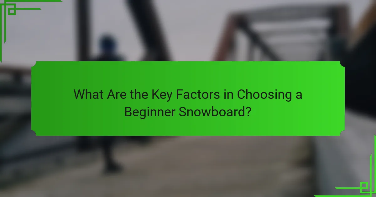 What Are the Key Factors in Choosing a Beginner Snowboard?