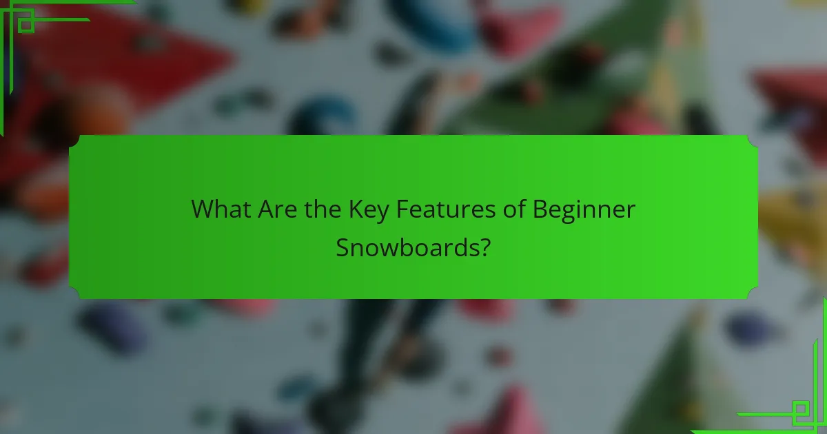 What Are the Key Features of Beginner Snowboards?