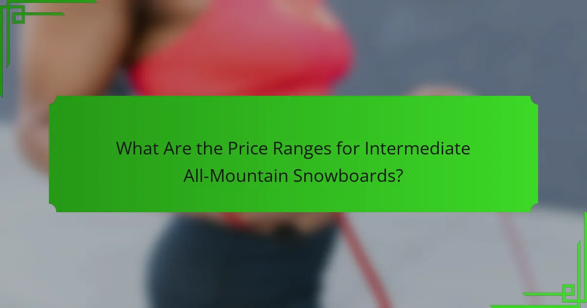 What Are the Price Ranges for Intermediate All-Mountain Snowboards?
