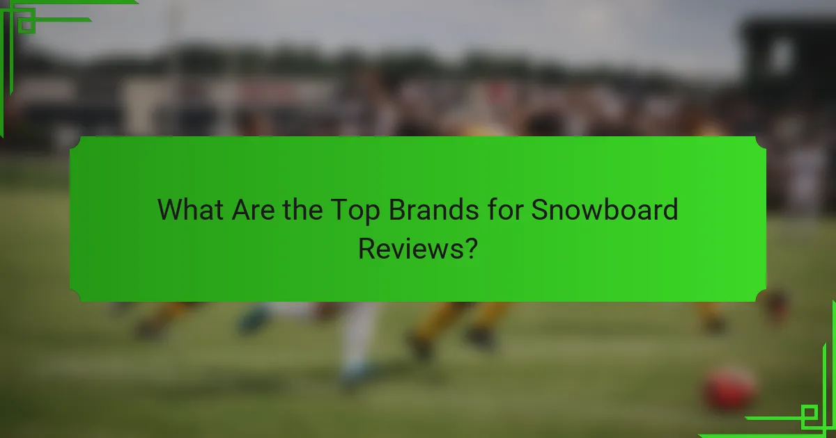 What Are the Top Brands for Snowboard Reviews?
