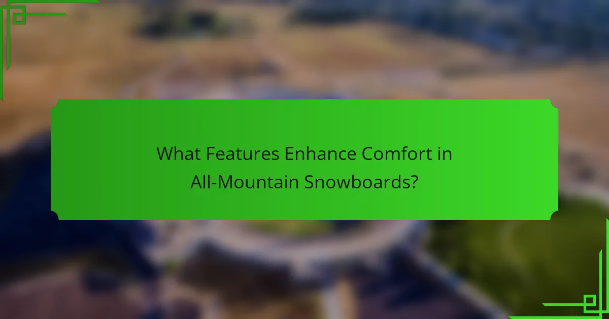 What Features Enhance Comfort in All-Mountain Snowboards?
