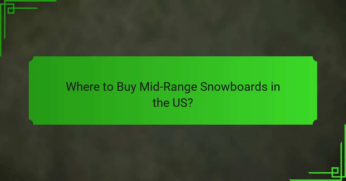 Where to Buy Mid-Range Snowboards in the US?
