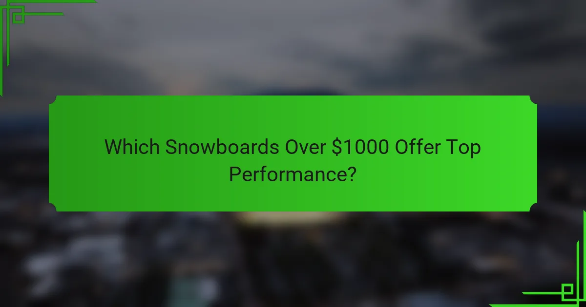 Which Snowboards Over $1000 Offer Top Performance?